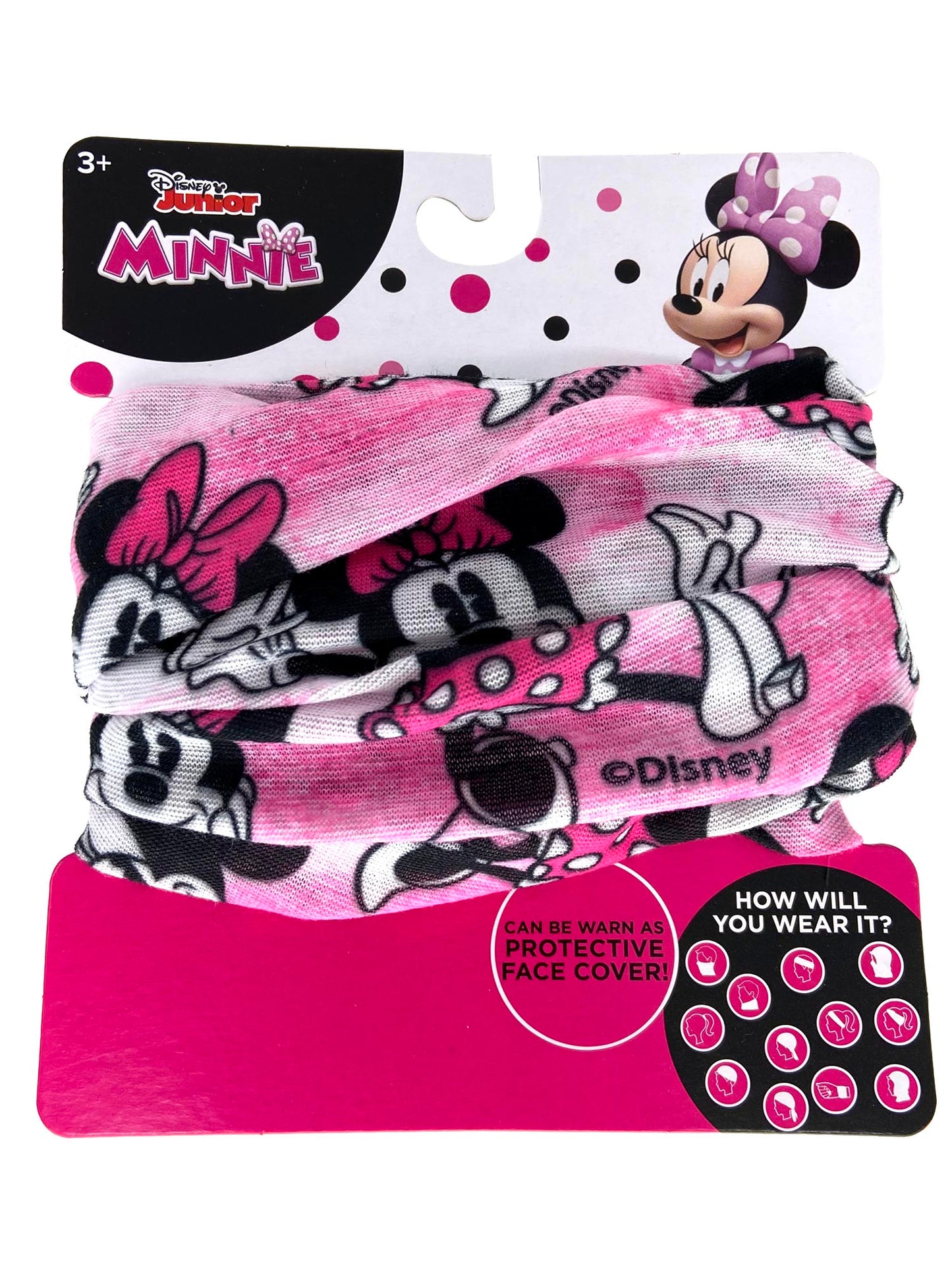 Girls Disney Neck Face Cover 3-Pack Gaiters  Minnie  Elsa Princesses Mulan