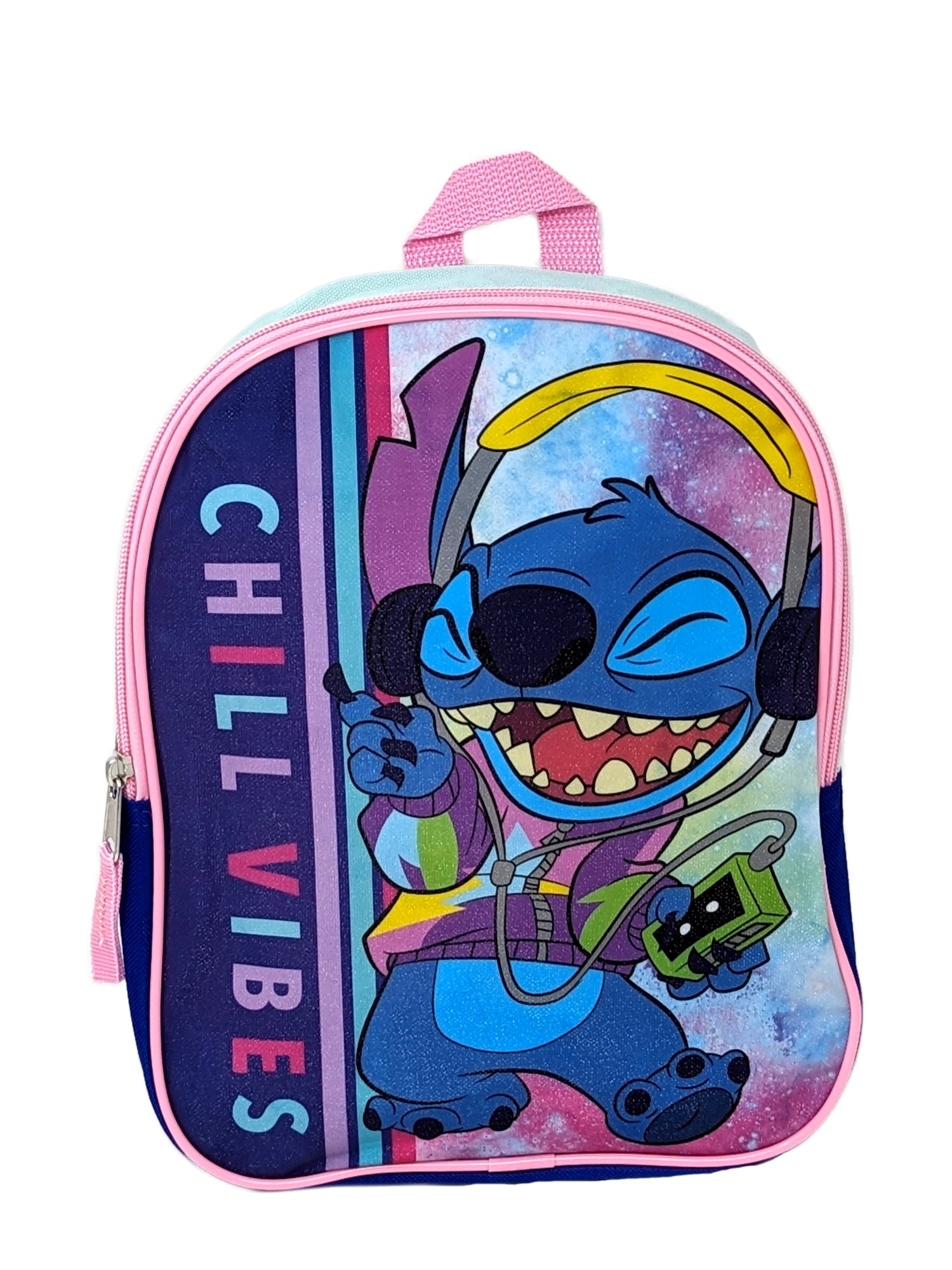 Disney Stitch Backpack Mini 11" Chill Vibes Music Dancing Boys Girls Toddler