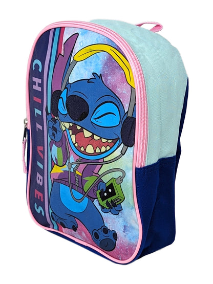 Disney Stitch Backpack Mini 11" Chill Vibes Music Dancing Boys Girls Toddler