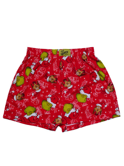 Dr. Seuss The Grinch Slim Boxer Shorts Sleep Shorts Pajamas Christmas (XL Only)