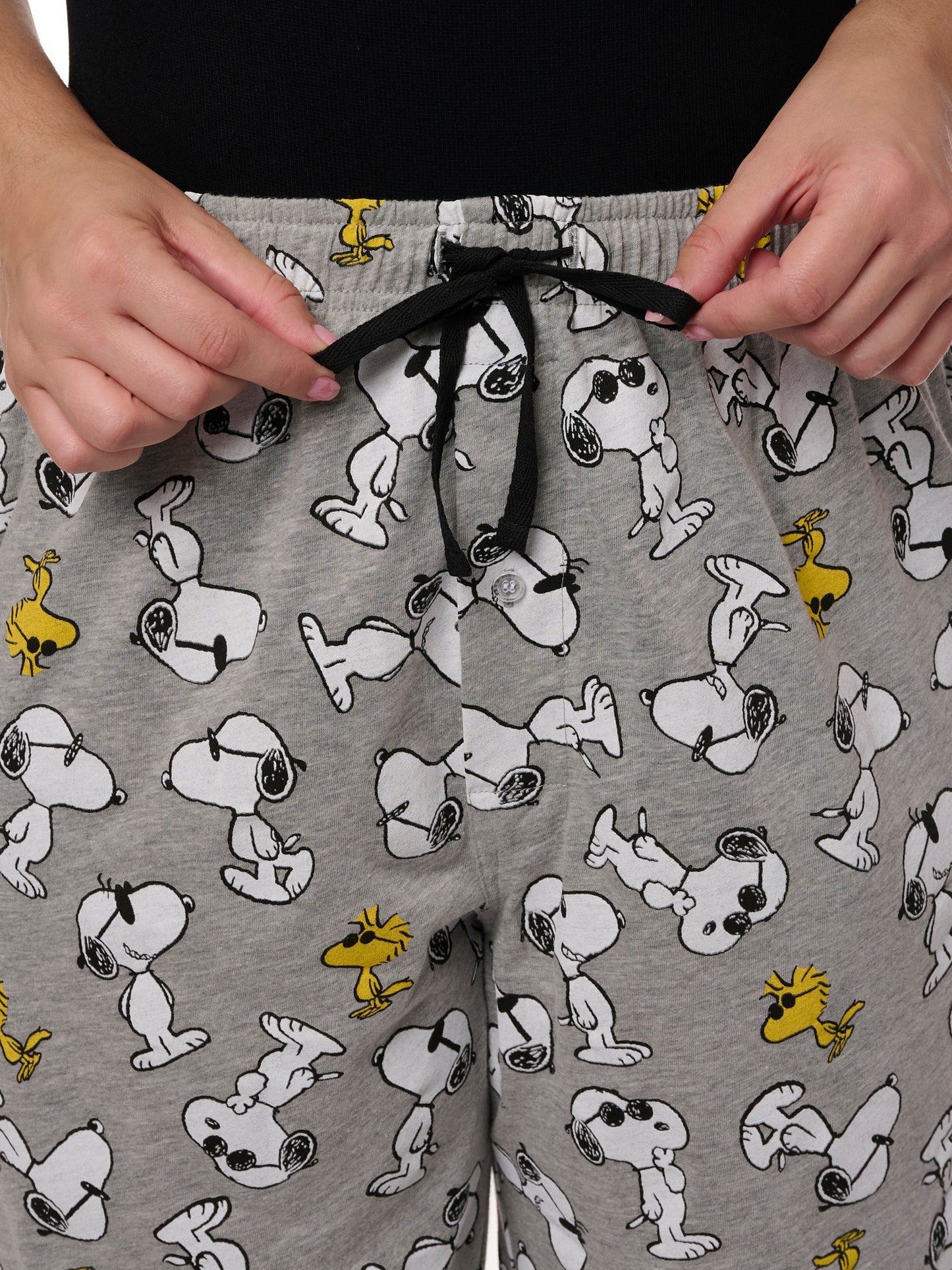 Men's Peanuts Snoopy Pajama Pants Lounge Wear Woodstock Gray