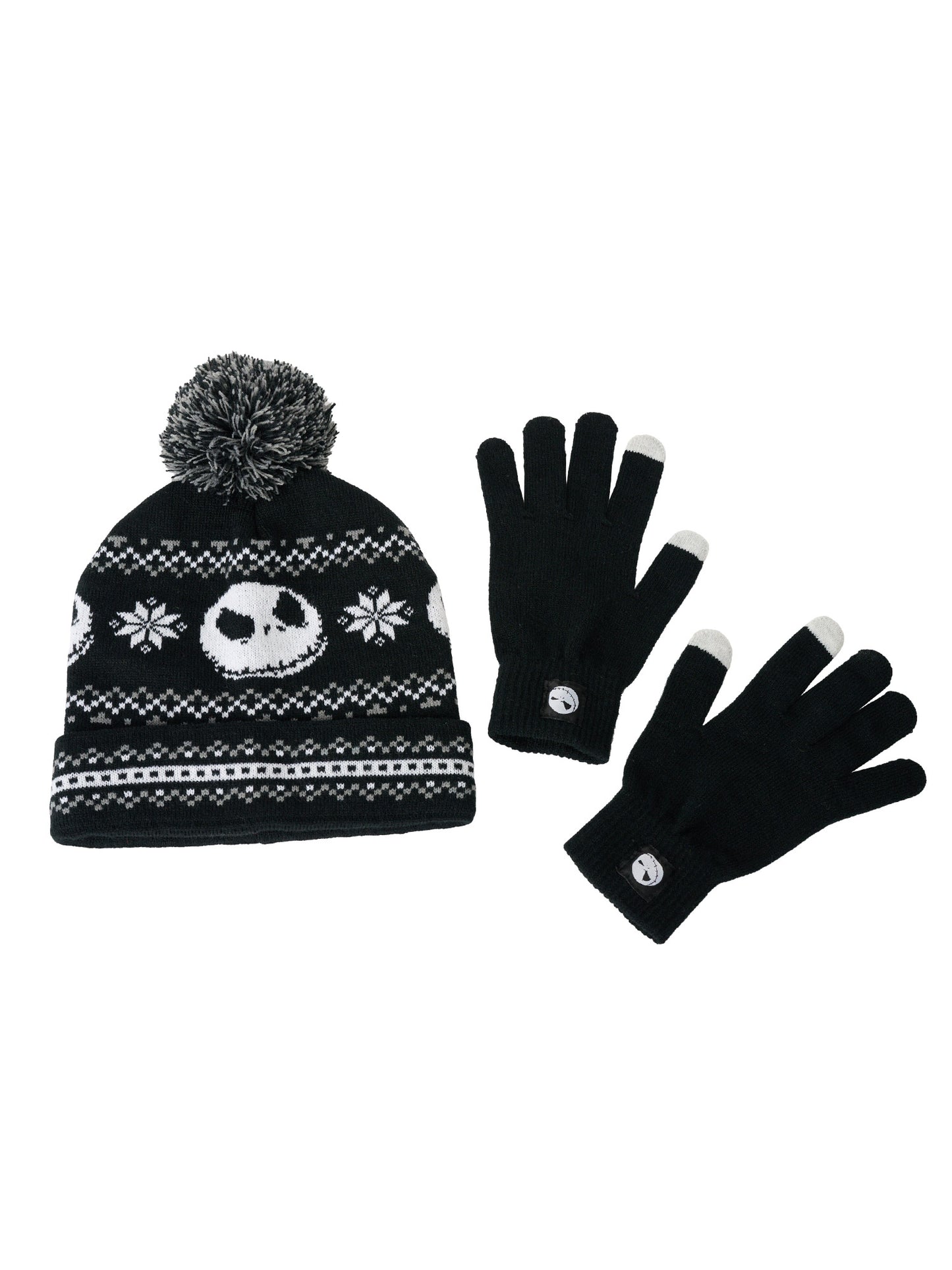 Women Men Teen Nightmare Before Christmas Knit Hat, Scarf & Gloves Gift Set