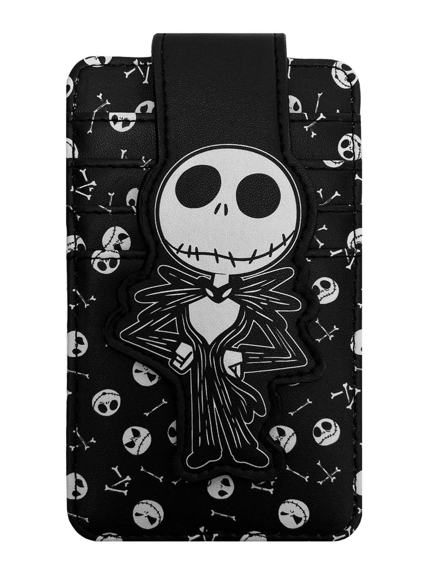 Jack Skellington Card Holder Wallet Button Snap Closure