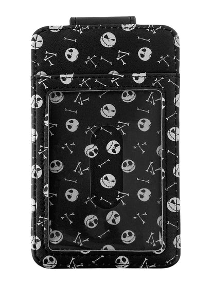 Jack Skellington Card Holder Wallet Button Snap Closure