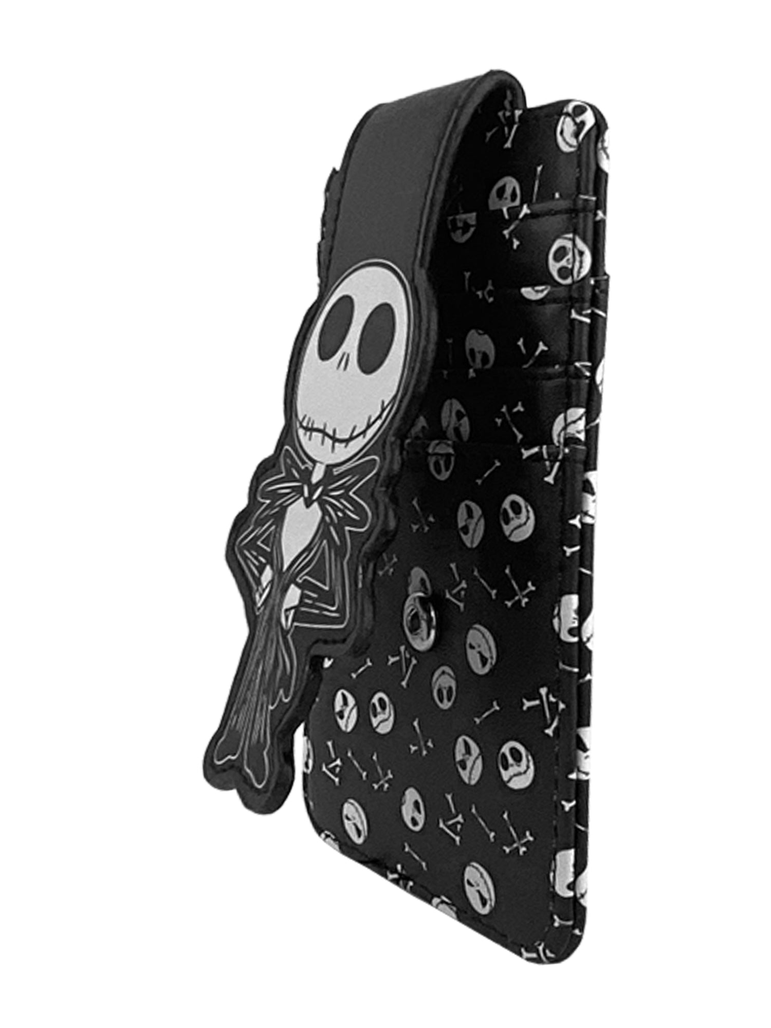 Jack Skellington Card Holder Wallet Button Snap Closure