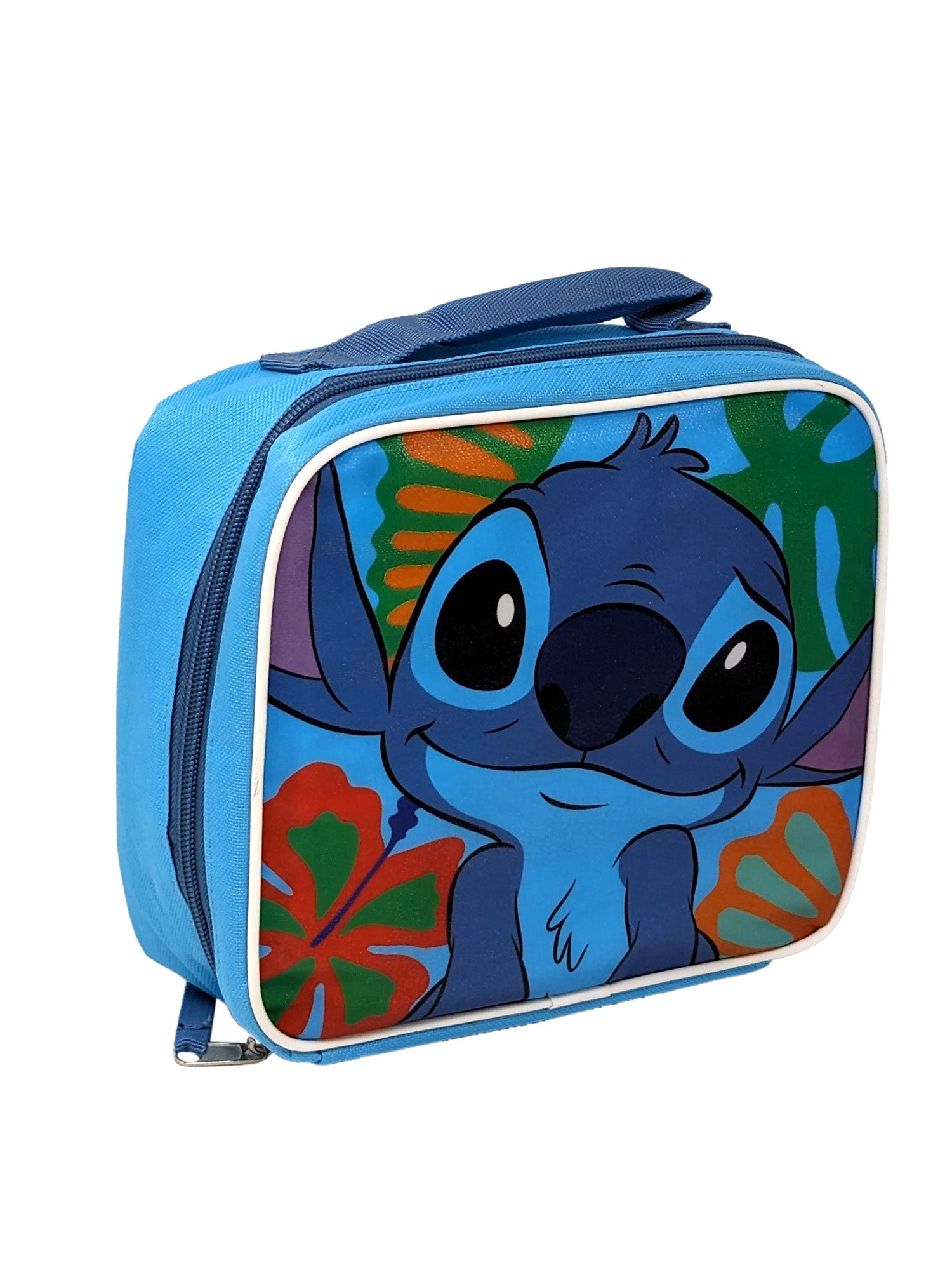 Disney Stitch Lunch Bag Insulated Alien Hawaii Flowers Girls Boys Kids Blue