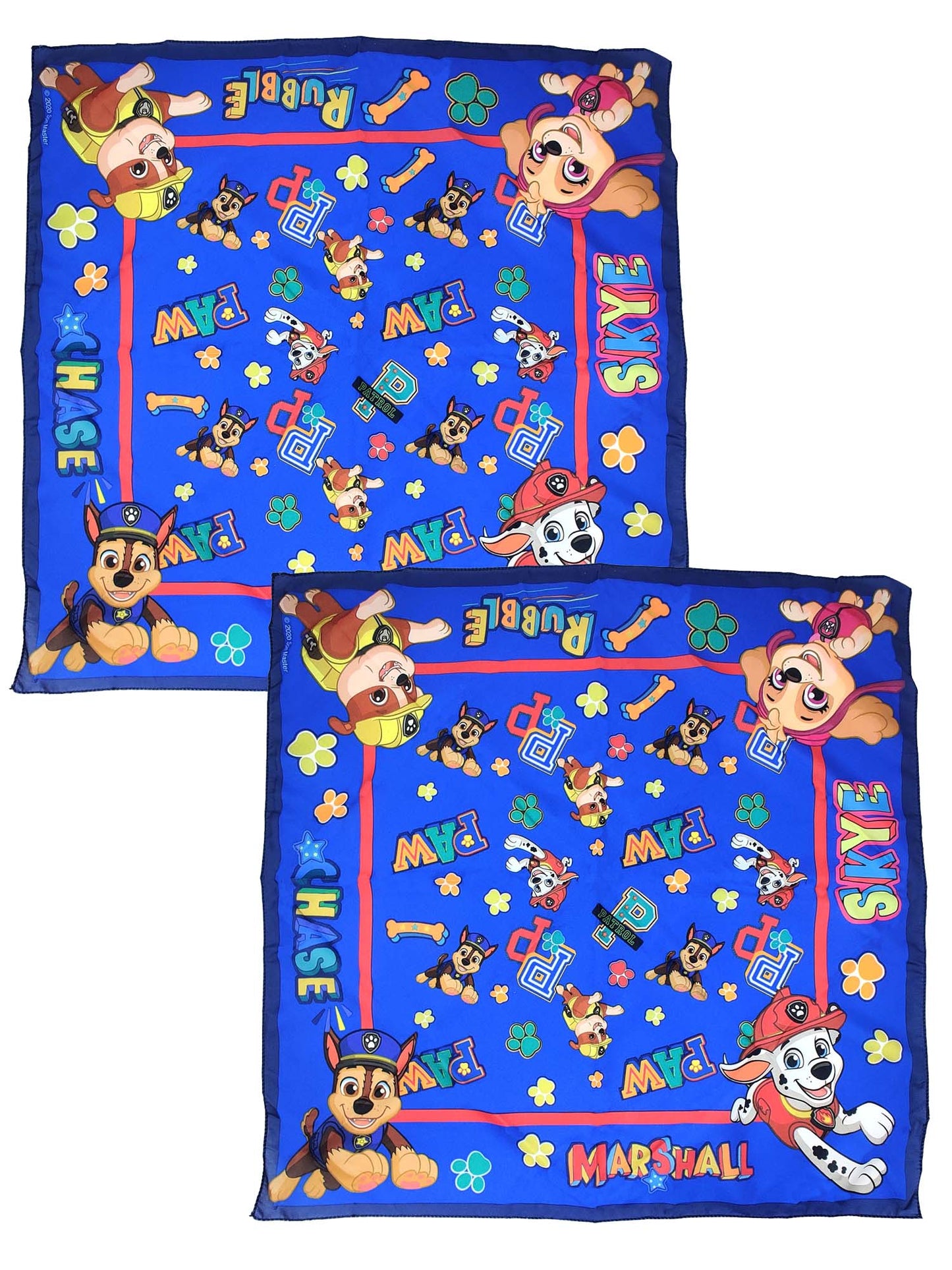 2 Pack Boys Kids Paw Patrol Bandana Face Cover Chase Marshall