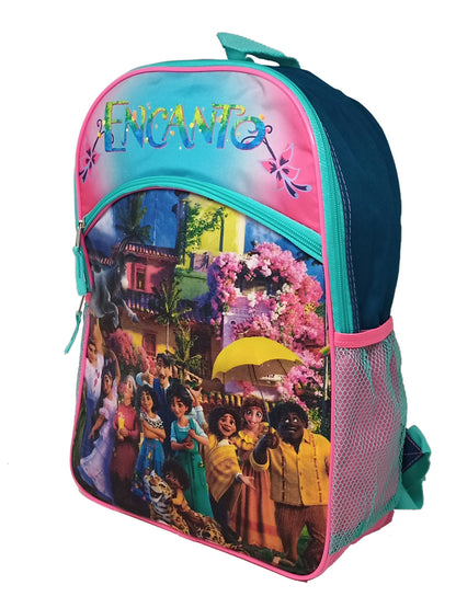 Girls Disney Encanto Backpack 16" w/ Pencil Case Luisa Mirabel Isabela Camilo