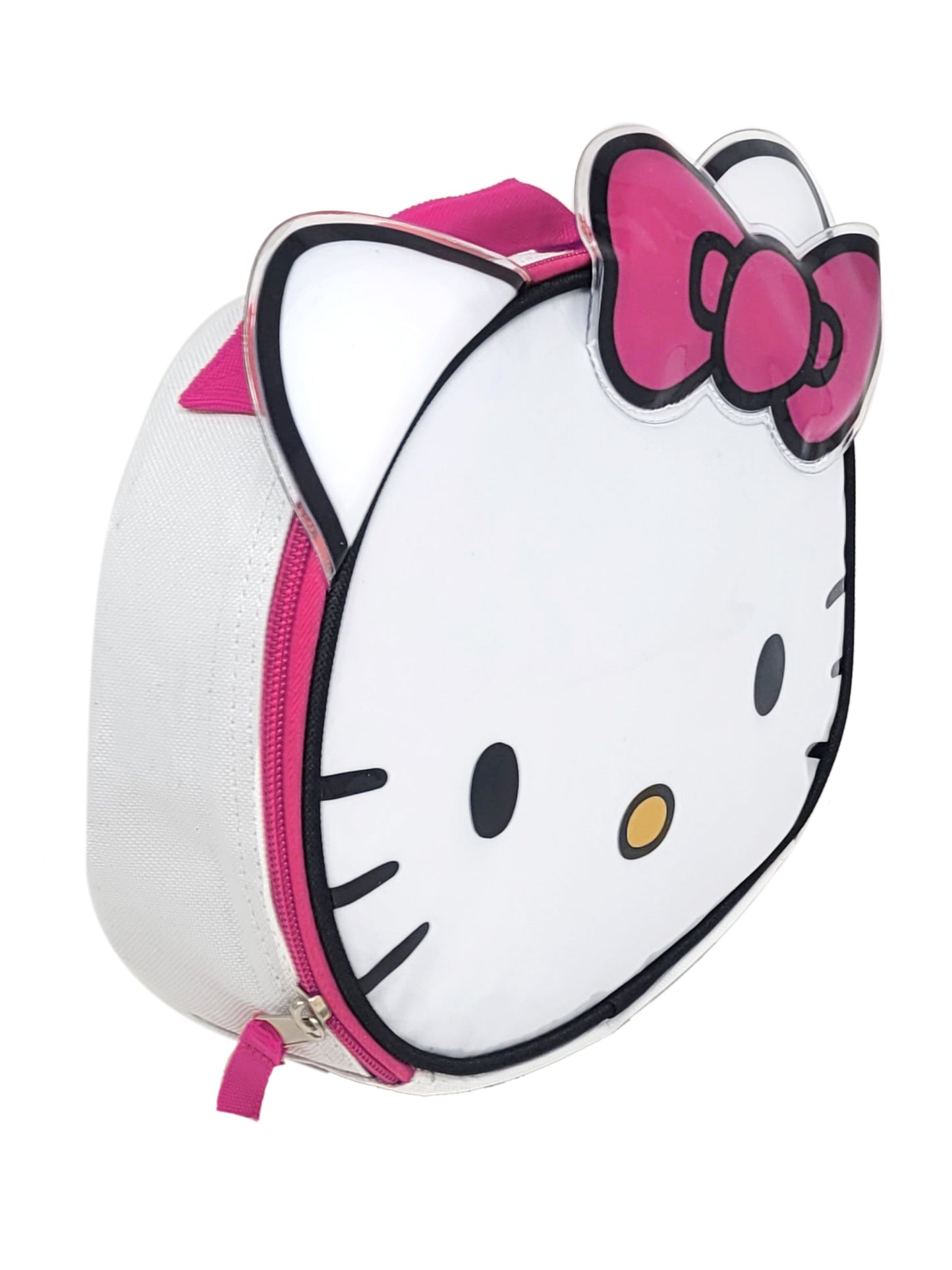 Hello Kitty Insulated Lunch Bag Girls White Pink Bow Sanrio Character Face