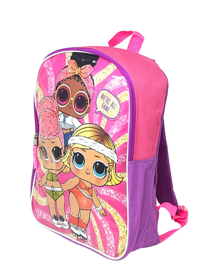 LOL Surprise Backpack 15" Girls Boogie Babe Yacht BB Foxy Purple Pink School Bag