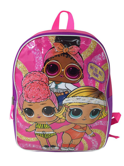 LOL Surprise Backpack 15" Girls Boogie Babe Yacht BB Foxy Purple Pink School Bag