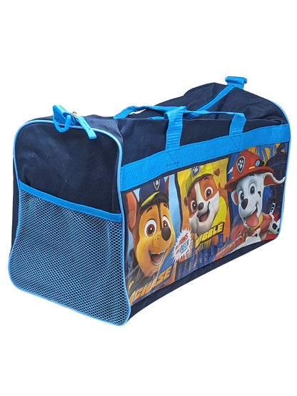 Nickelodeon Paw Patrol 17" Duffel Bag W/ Travel Mesh Zippper Pouch Set