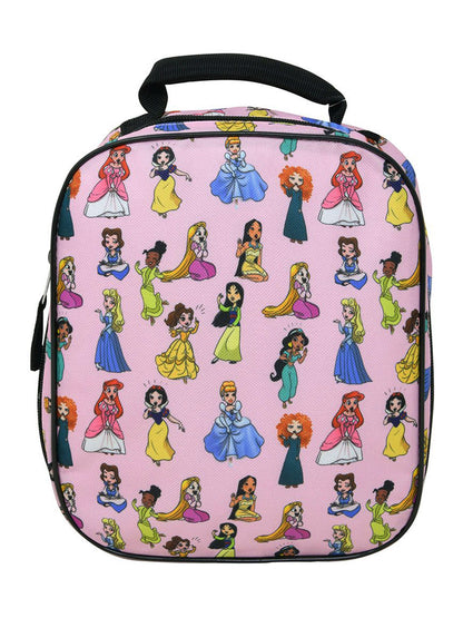 Disney Princesses Insulated Lunch Bag Vertical Girls Pink Rapunzel Tiana