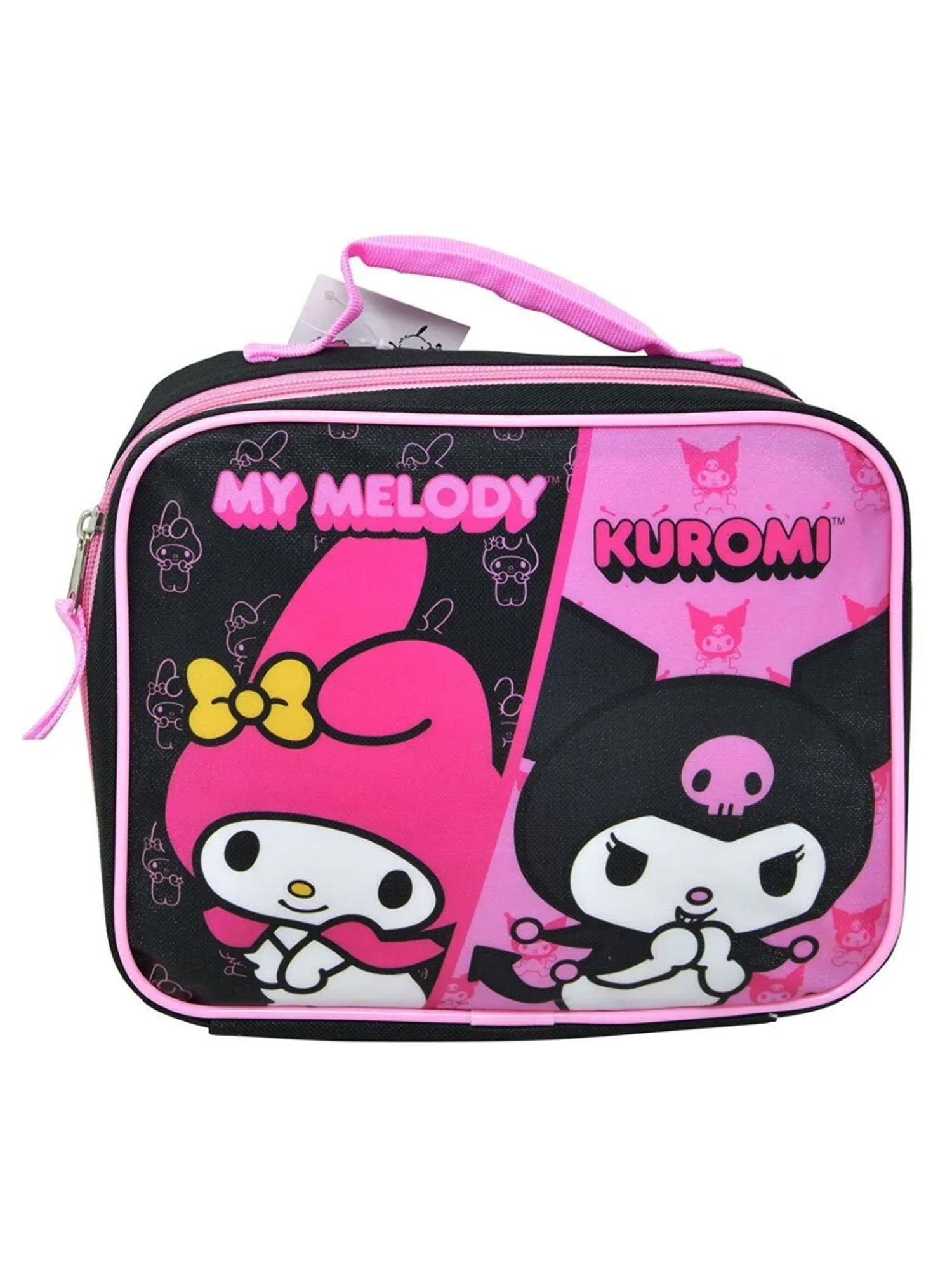 Hello Kitty My Melody Kuromi Lunch Bag Insulated Girls Sanrio Pink Black