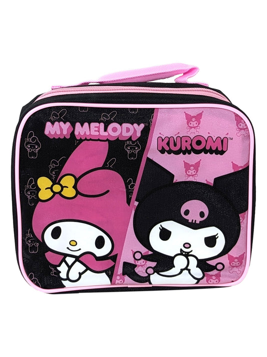 Hello Kitty My Melody Kuromi Lunch Bag Insulated Girls Sanrio Pink Black