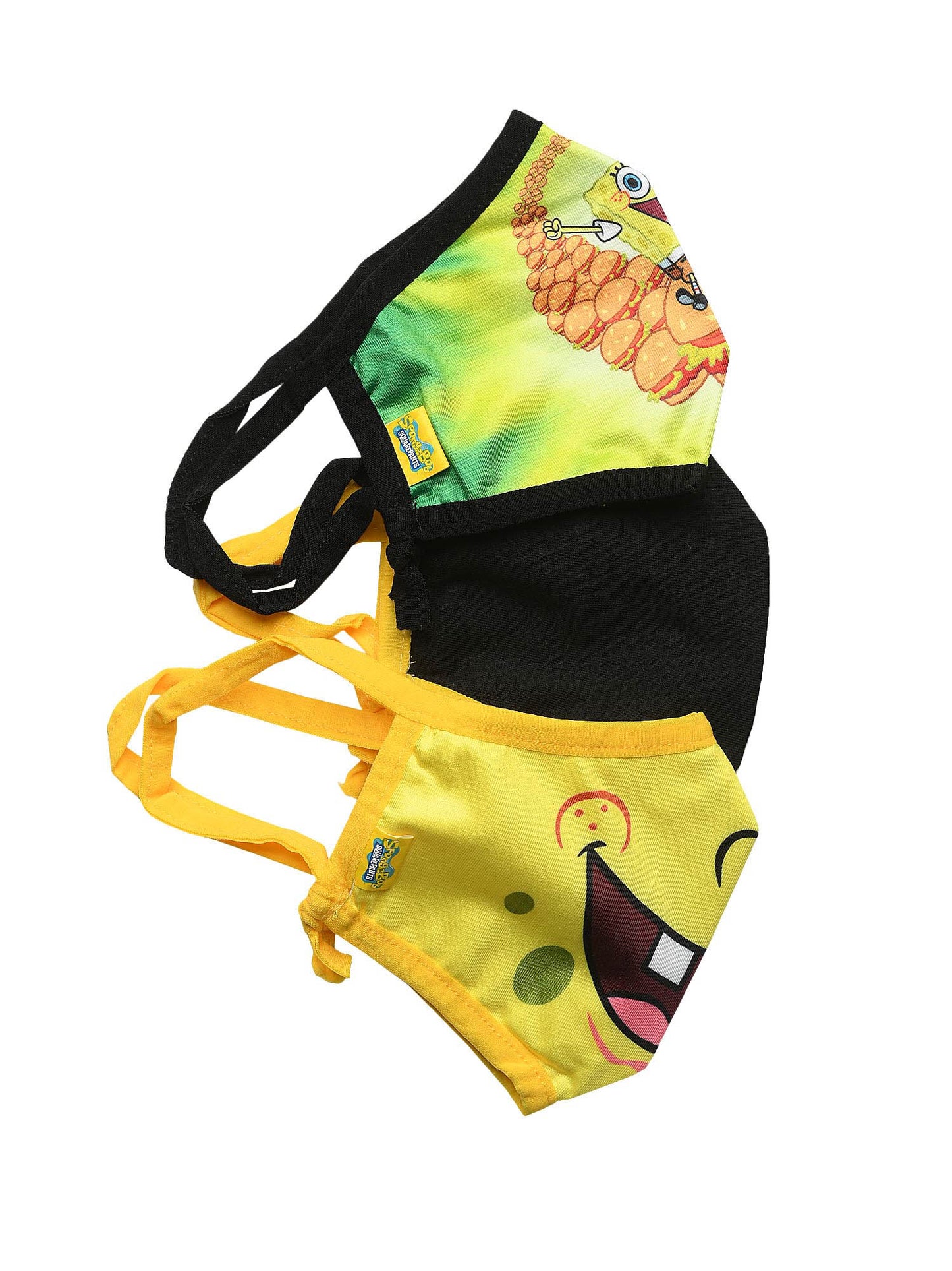 Nickelodeon Spongebob Squarepants Duffel Bag w/ 6-Piece Reusable Face Masks Set