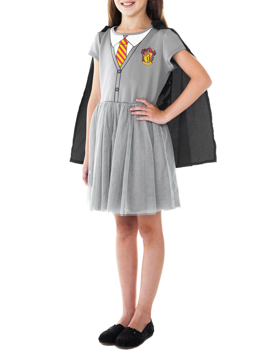 Girls Harry Potter Hermione Halloween Costume Dress Hooded Cape Cosplay Dress Up