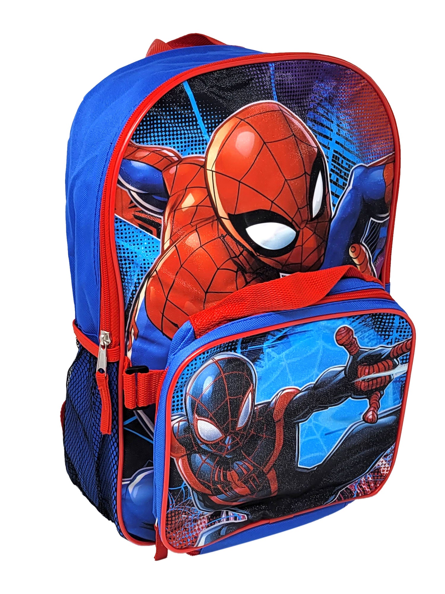 Boys Spider-Man Backpack, Insulated Lunch Bag & Pencil Pouch School 3-Piece Set