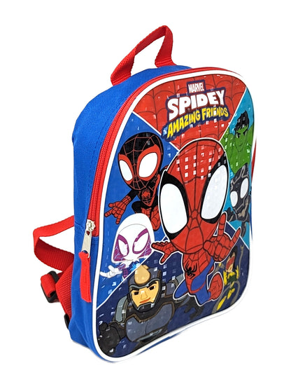 Spider-Man & Friends Backpack 11" w/ Marvel Spidey Insulated Lunch Bag Set