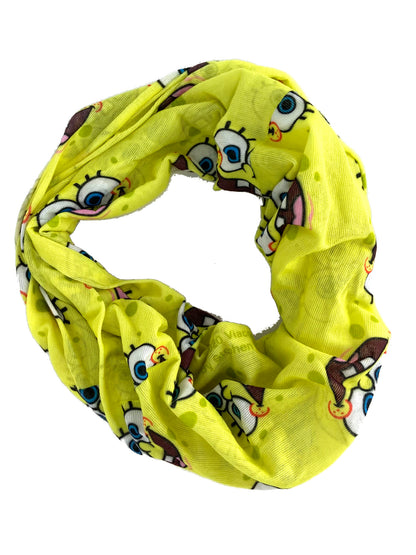 Kids Boys Spongebob All-Over Print Neck Gaiter Wrap Lightweight Versatile