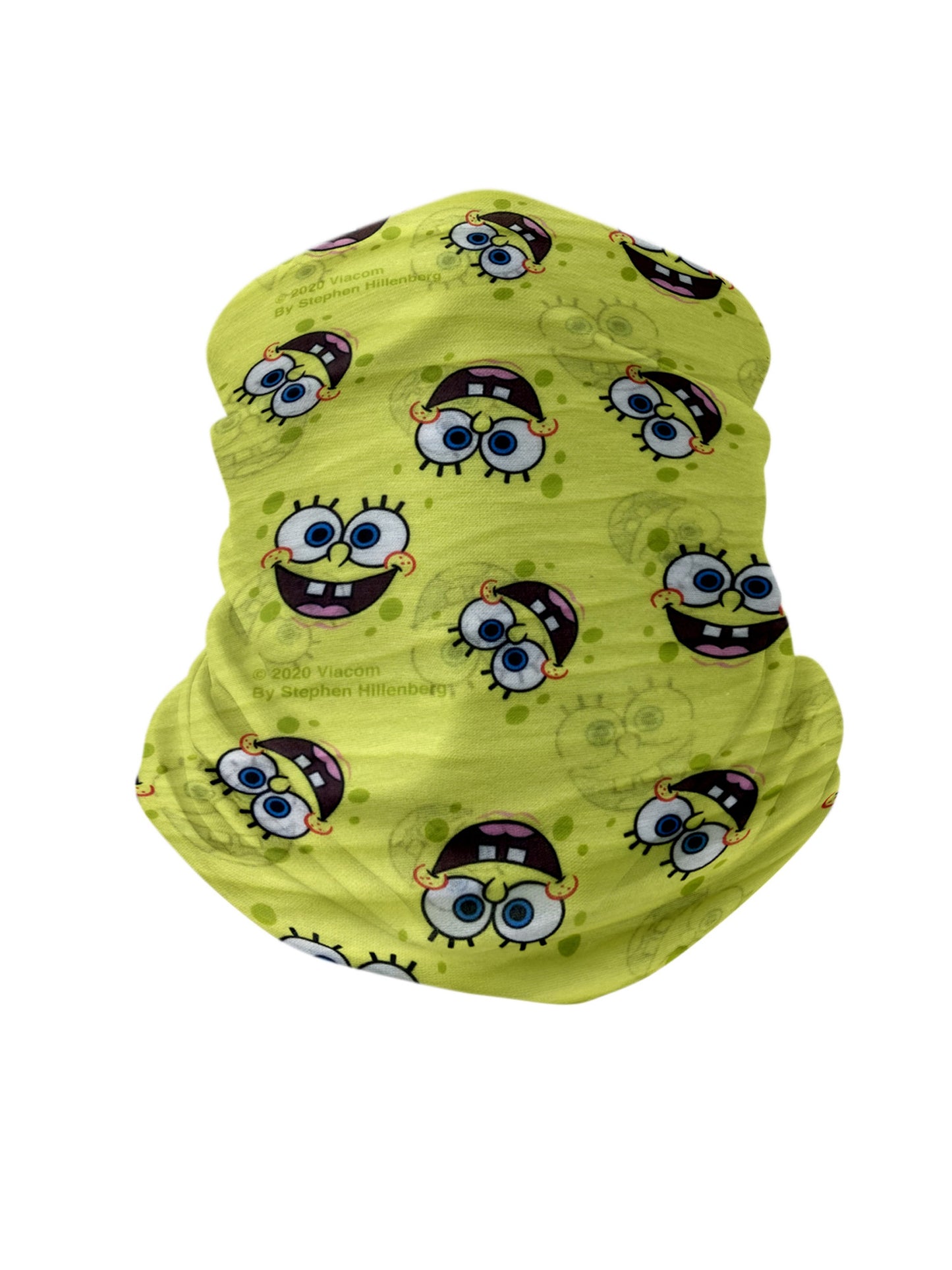 Kids Boys Spongebob All-Over Print Neck Gaiter Wrap Lightweight Versatile