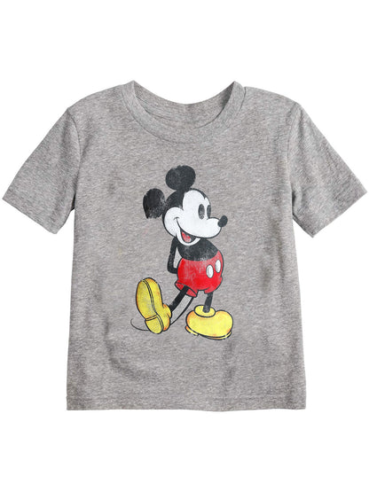 Boys Disney Classic Mickey Mouse T-Shirt Short Sleeve Distressed (XS Only)