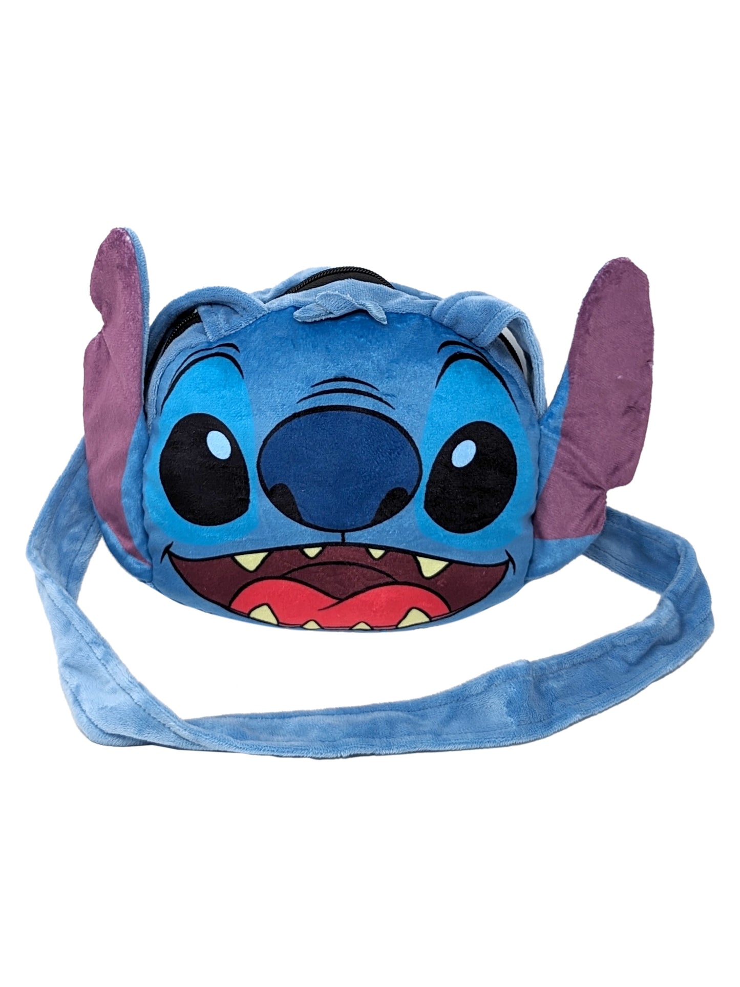 Disney Stitch Plush Shoulder Bag Purse Cosplay Small 8" Blue Soft