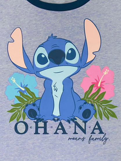 Womens & Womens Plus Disney Stitch Sleep Shirt Pajamas Blue One Size Ohana