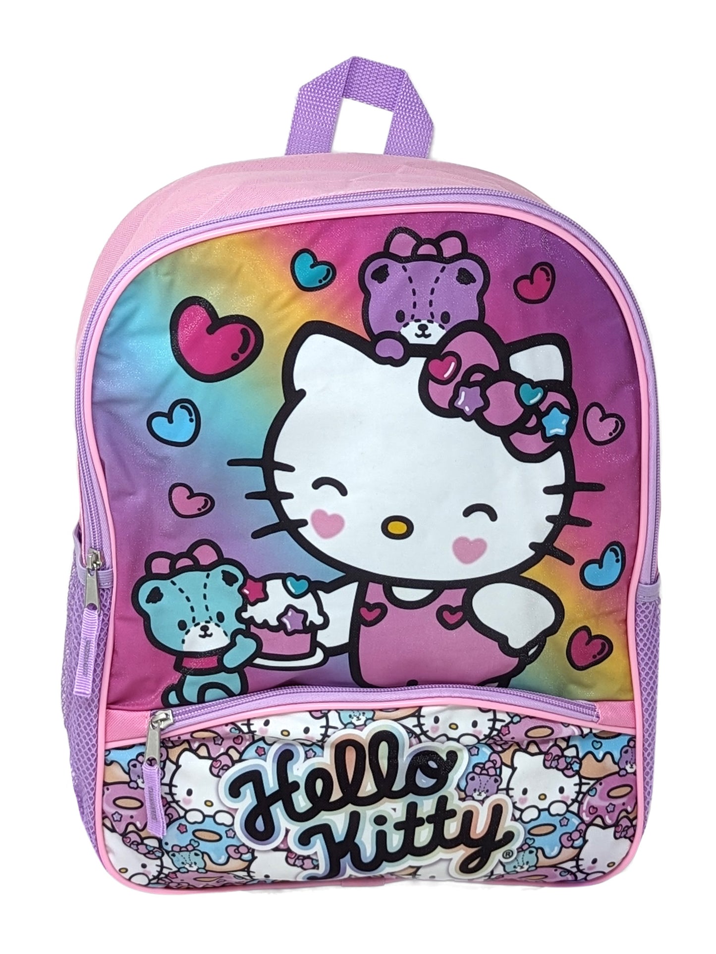 Hello Kitty 16" Backpack Sanrio Cupcakes w/ Pencil Case Set