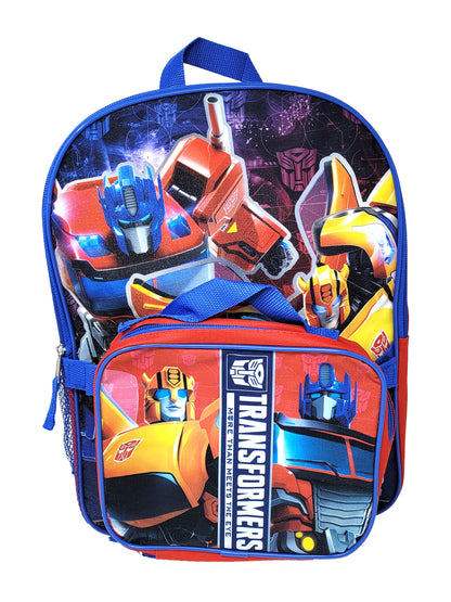 Transformers Backpack & Lunch Bag Detachable Insulated Optimus Prime 2 Piece Set