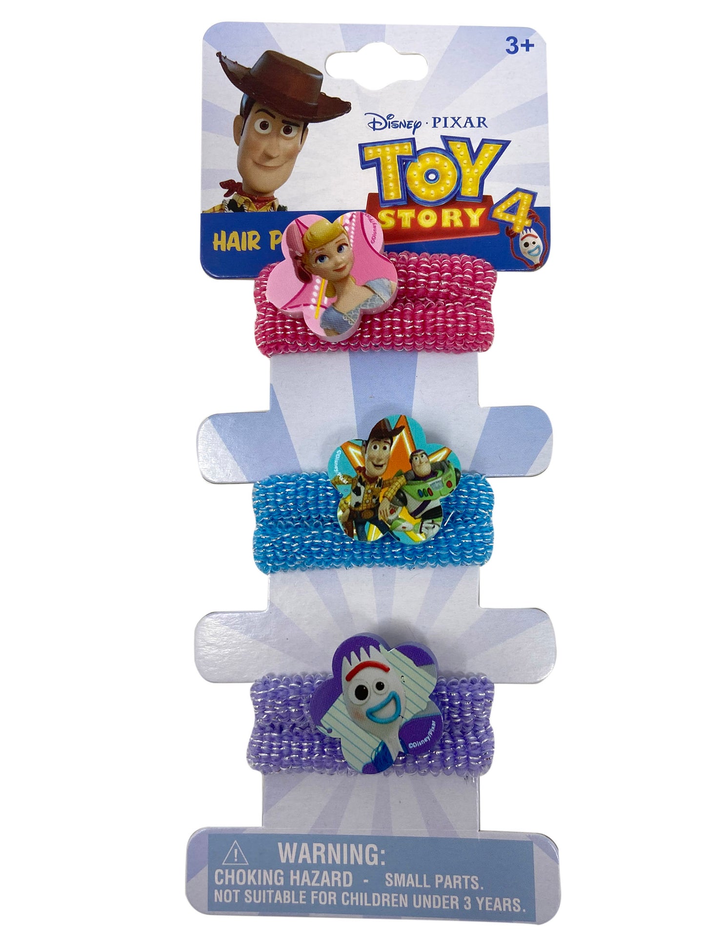 Disney Toy Story Ponytail Holder Terry Ties Woody Buzz Lightyear 6-Count Purple