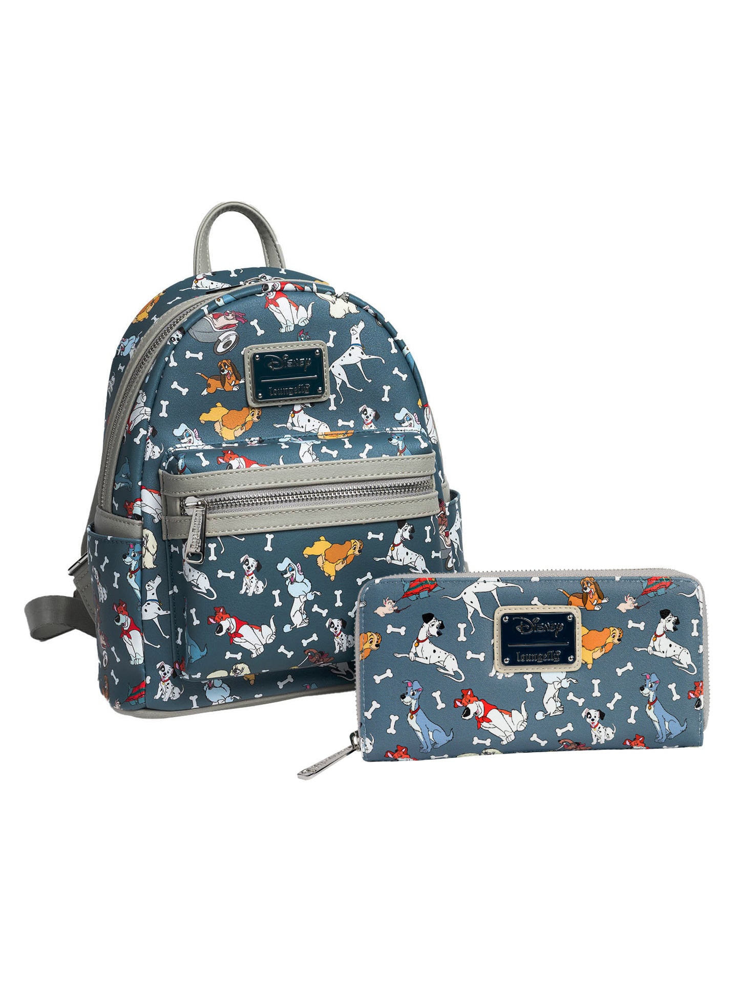 Loungefly x Disney Dogs Women's Mini Backpack & Clutch Zip Wallet 2-Piece Set