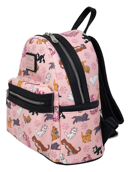 Loungefly x Disney Cats Mini Backpack Handbag All-Over Print Cheshire Marie