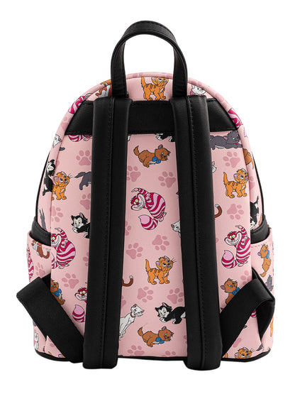 Loungefly x Disney Cats Mini Backpack Handbag All-Over Print Cheshire Marie