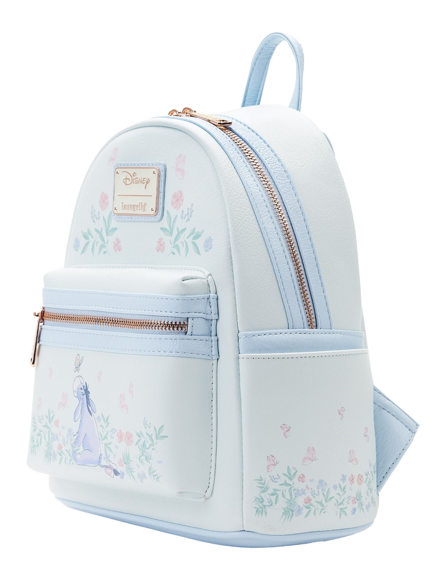 Loungefly x Disney Eeyore Mini Backpack Handbag Floral Light Blue