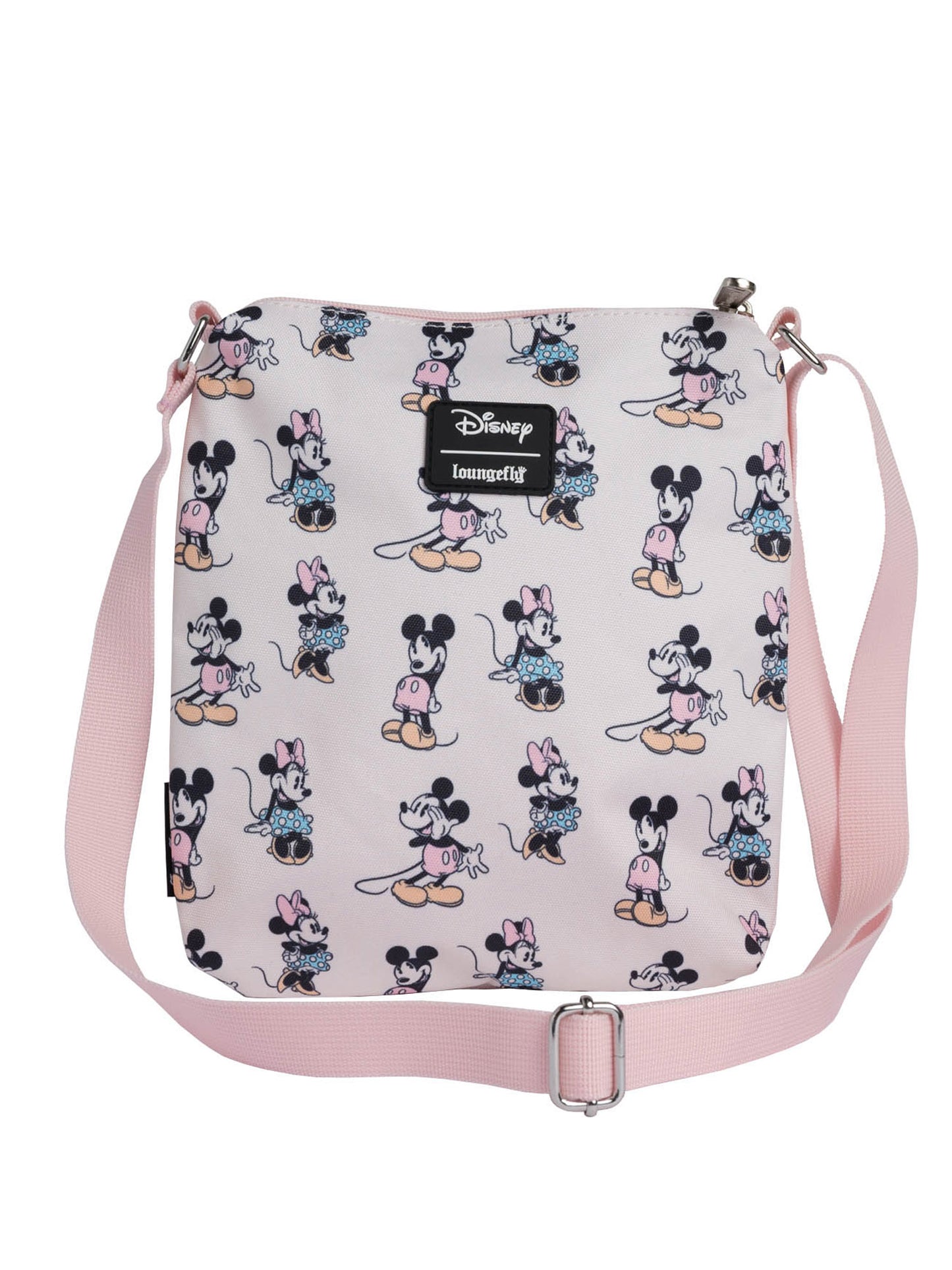 Loungefly x Disney Minnie and Mickey Mouse Passport Bag All-Over Pastel