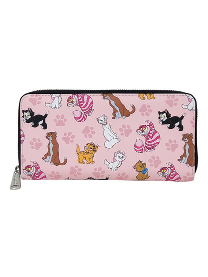 Loungefly x Disney Women's Zip Around Wallet Cats Cheshire Duchess