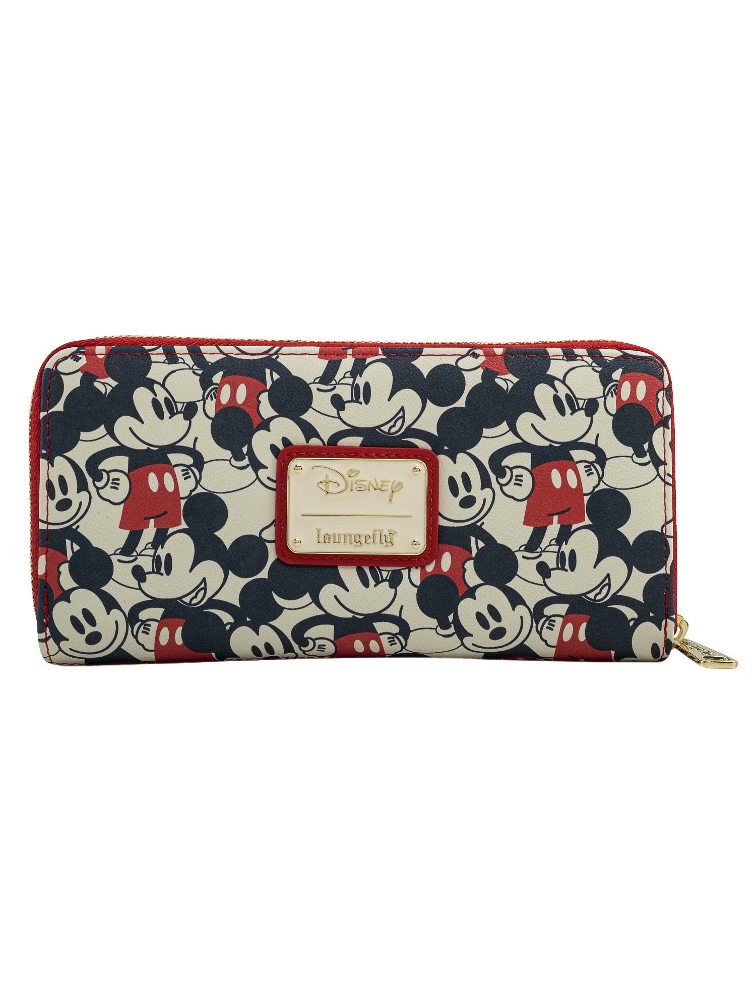 Loungefly x Disney Women's Mickey & Minnie Mouse Zip Around Wallet Navy