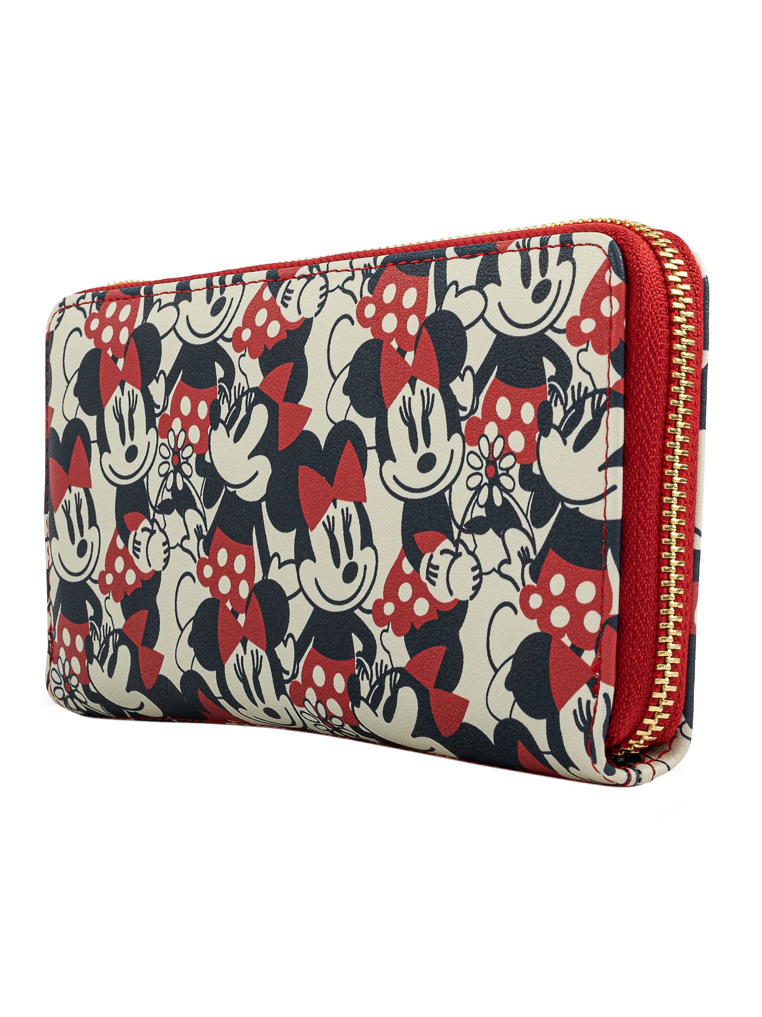 Loungefly x Disney Women's Mickey & Minnie Mouse Zip Around Wallet Navy