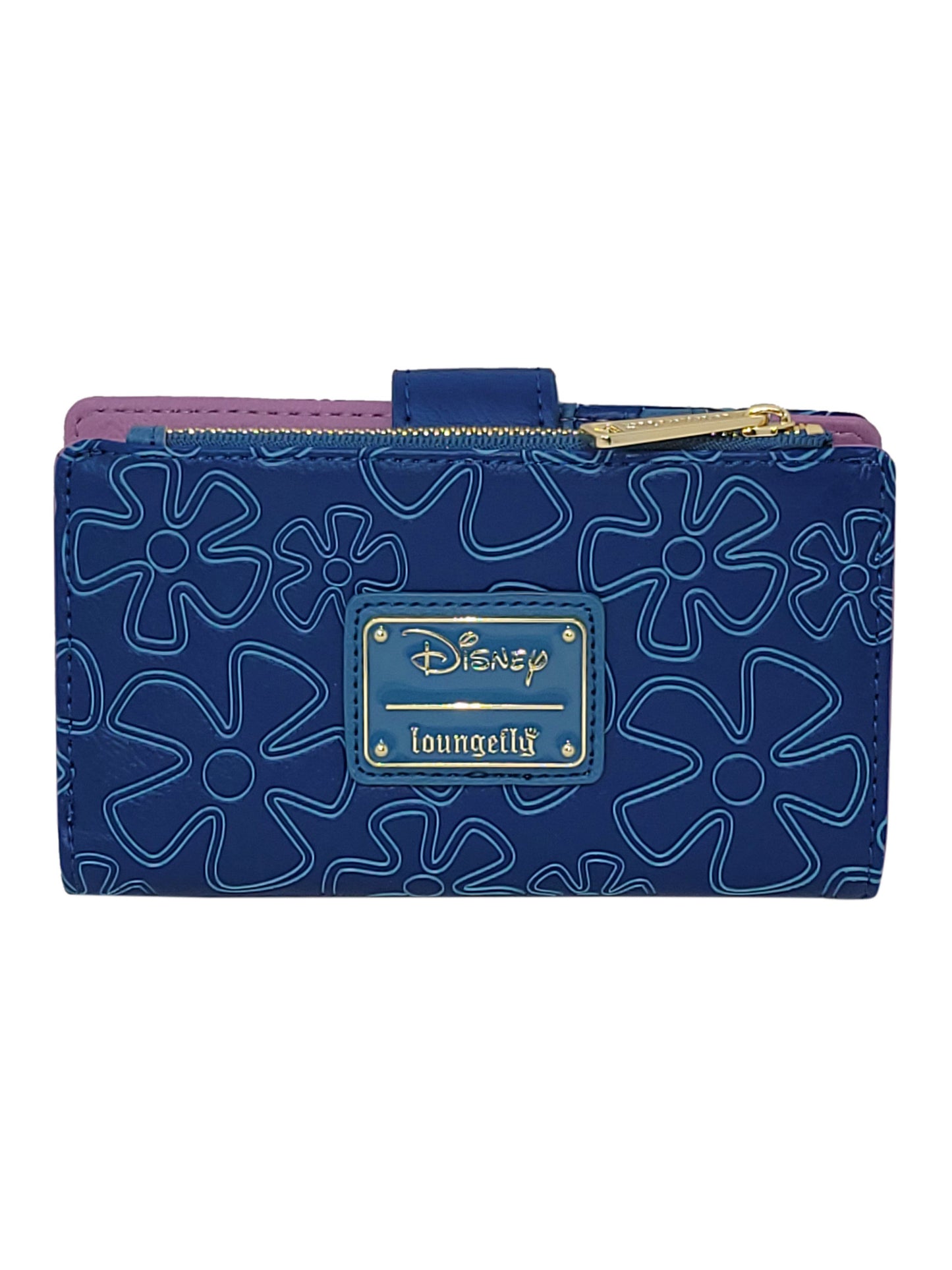 Loungefly x Disney Women's Stitch Snap Flap Wallet Pineapples Flowers Blue