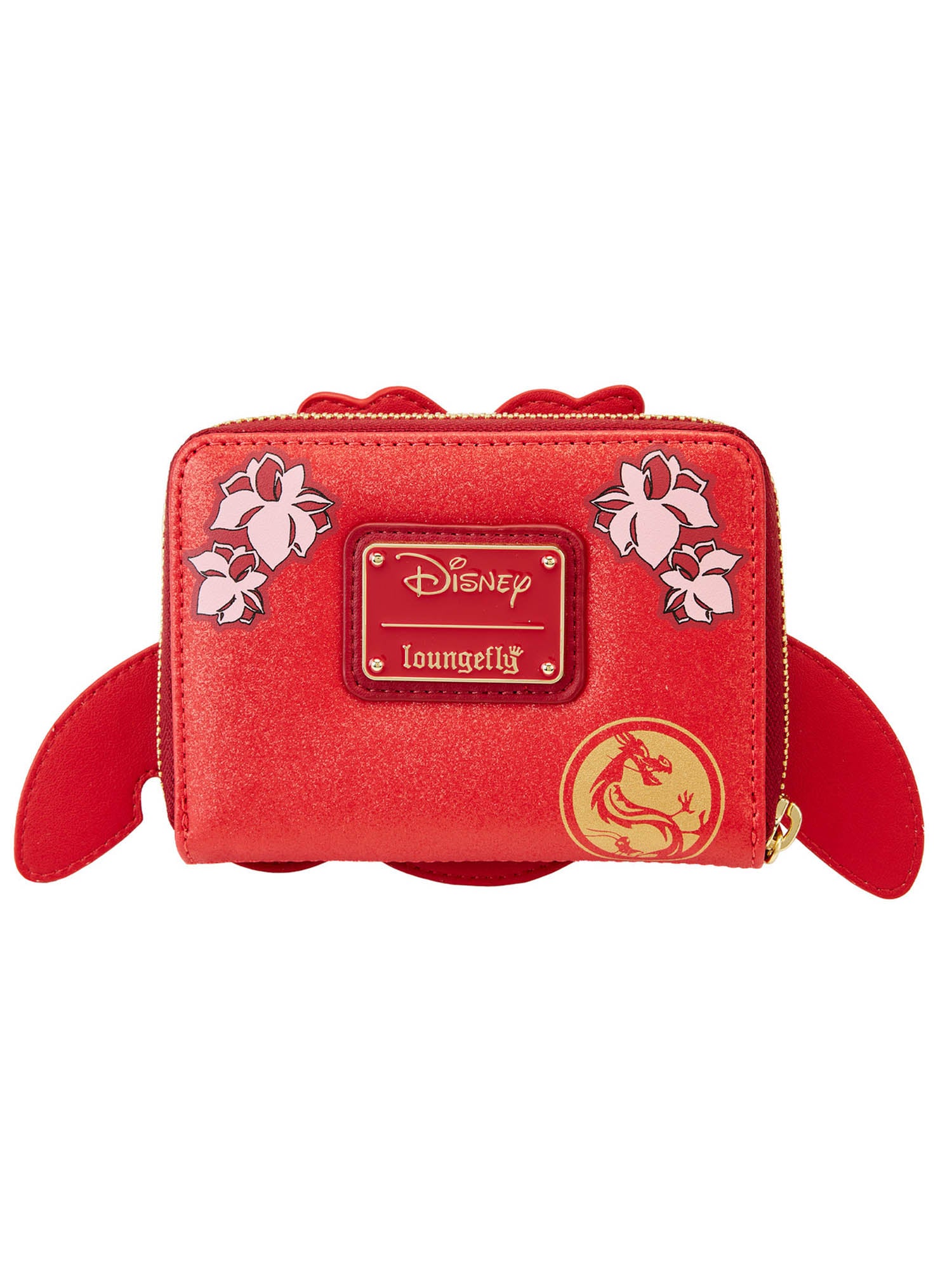 Loungefly x Disney Mulan Anniversary Mushu Dragon Glitter Cosplay Zip Wallet