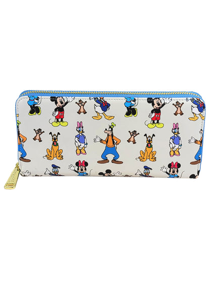 Loungefly x Disney Mickey Mouse & Friends Forward and Backward Zip Around Wallet