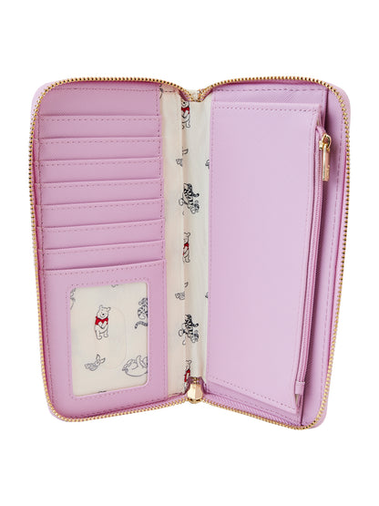 Loungefly x Disney Winnie The Pooh Zip Around Wallet Eeyore Piglet Roo AOP