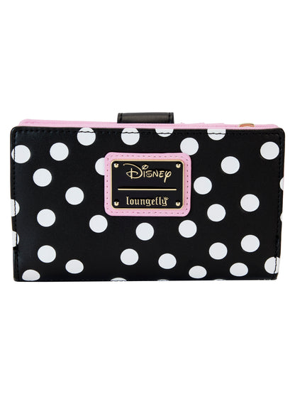 Loungefly x Disney Women's Minnie Mouse Magnetic Snap Flap Wallet Black