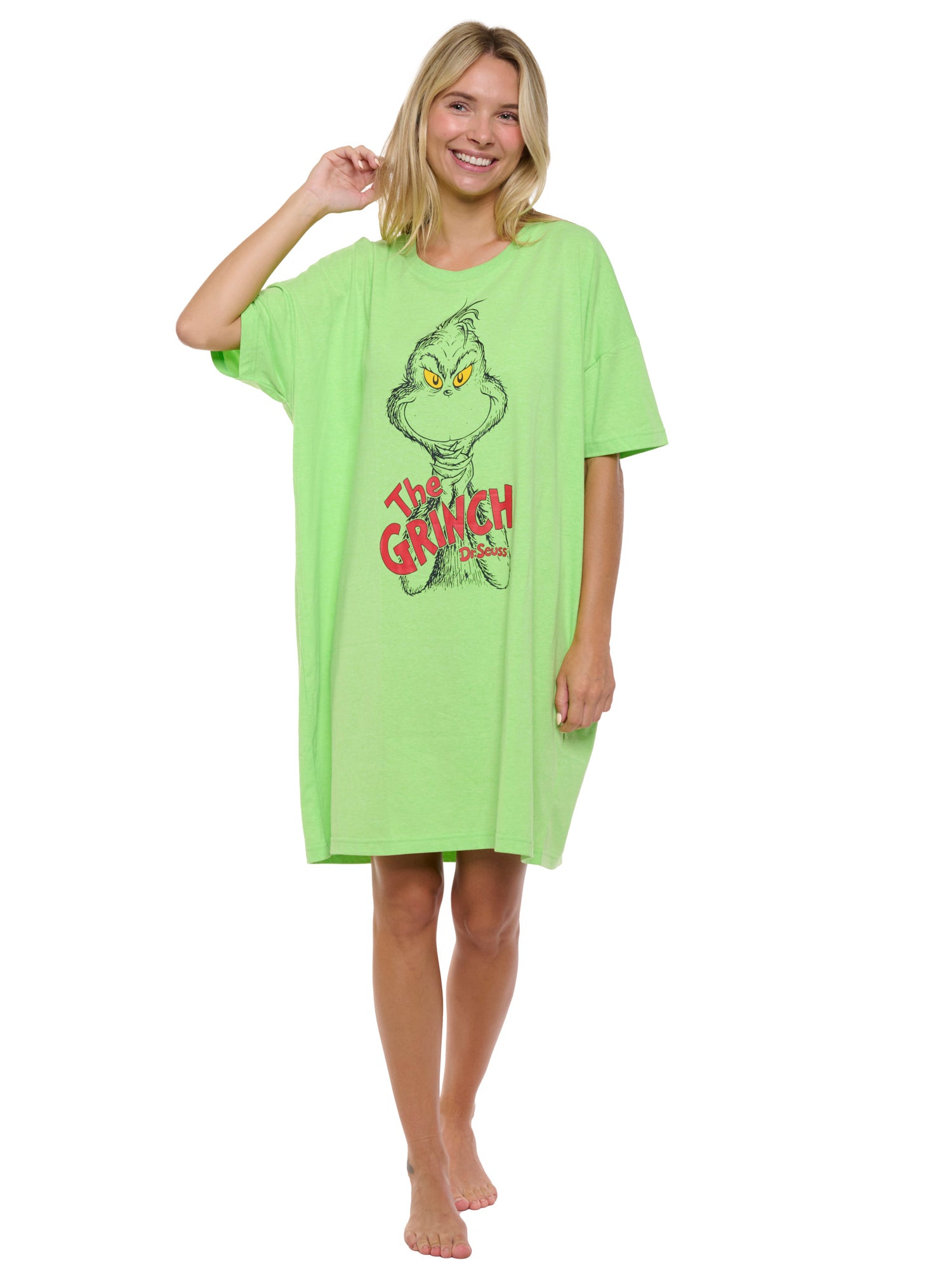 Womens & Womens Plus Size The Grinch Sleep Shirt Nightgown Sleep Shirt Green