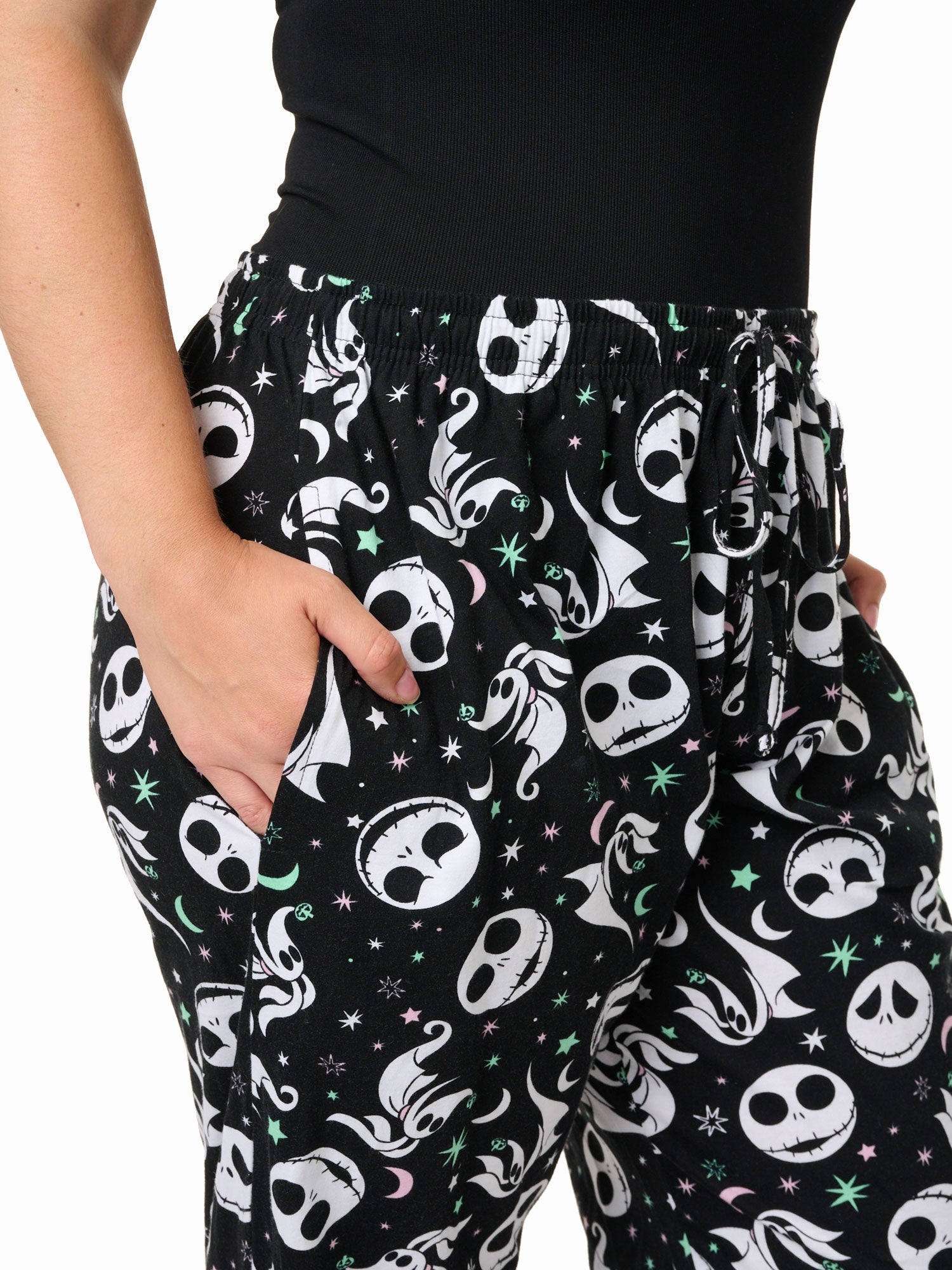 Nightmare Before Christmas Lounge Pajama Pants Cotton Womens Plus Size Black