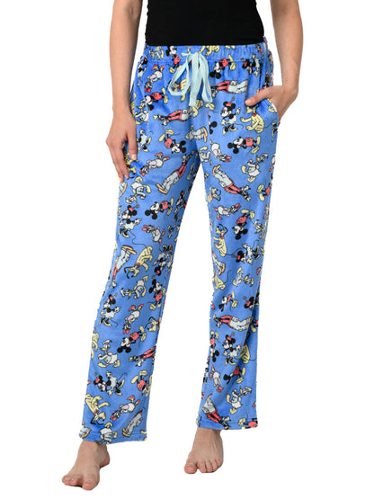 Disney Women's & Women's Plus Mickey Mouse Friends Plush Loungewear Sleep Pants