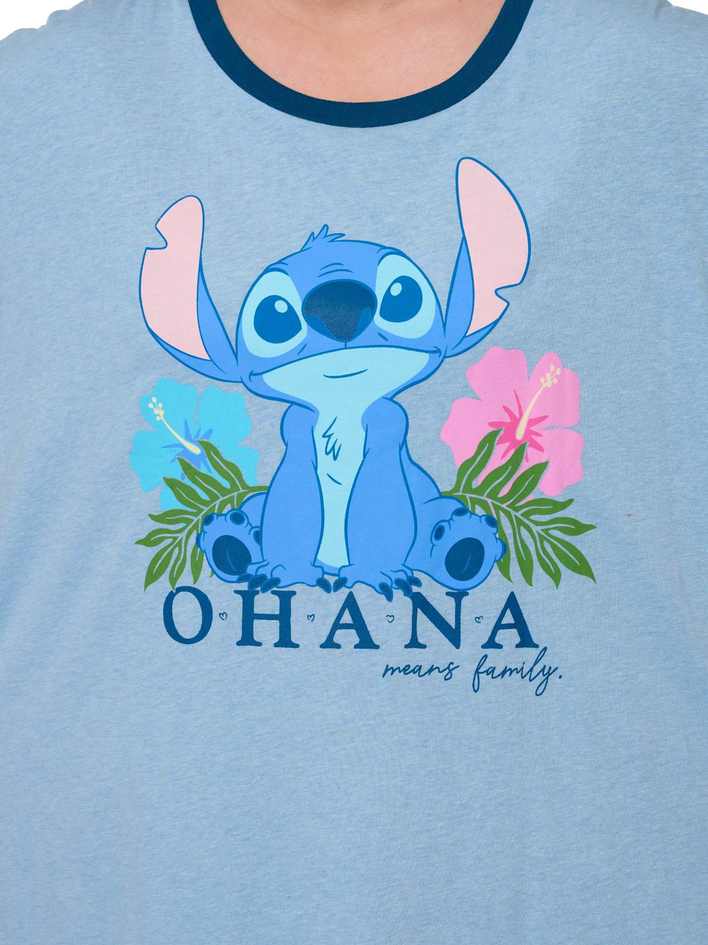 Womens & Womens Plus Size Disney Stitch Sleep Shirt Pajamas Blue Ohana