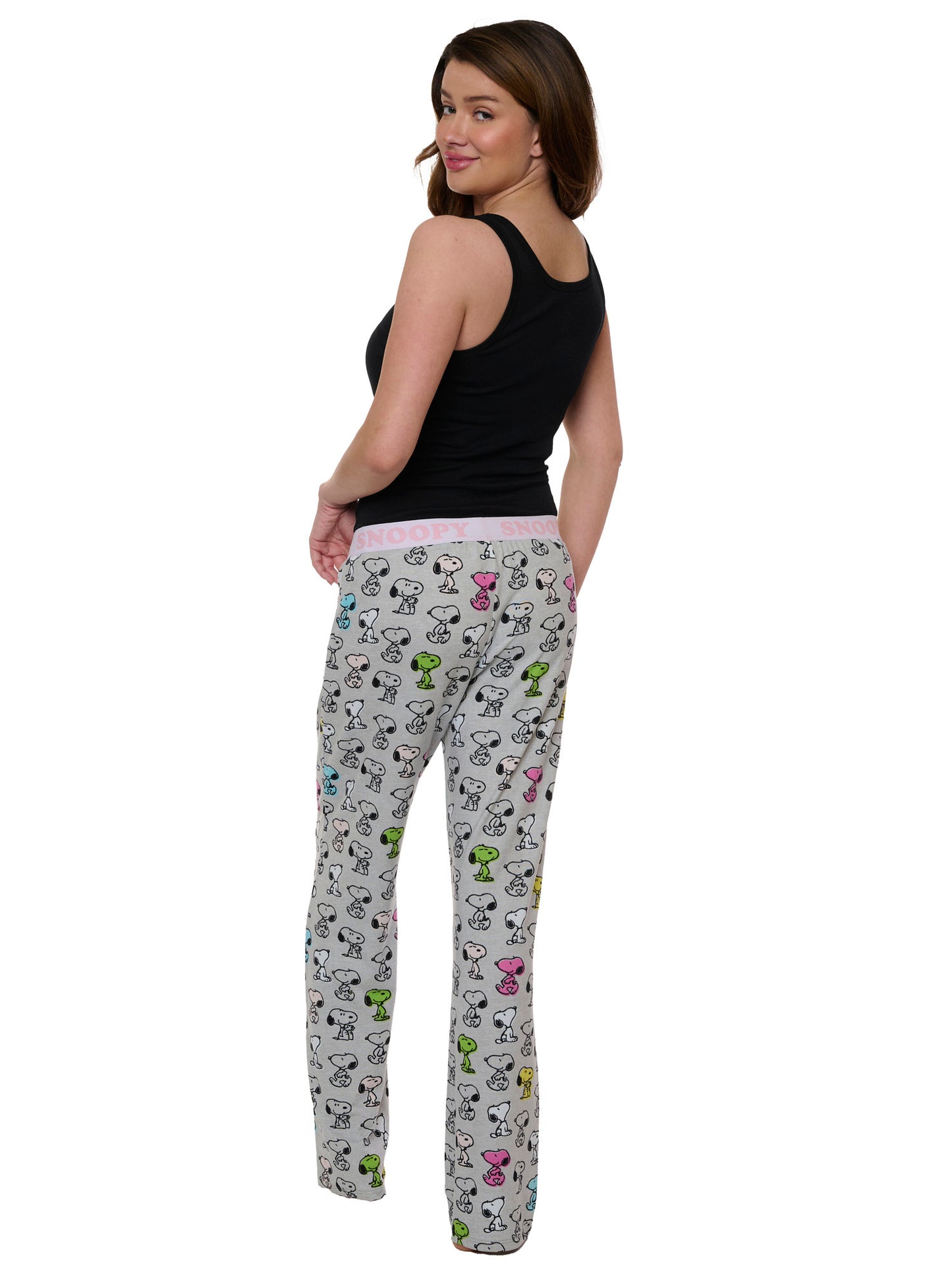 Womens Peanuts Snoopy Sleep Pants Loungewear Pajama Pants Ultra Soft Elastic