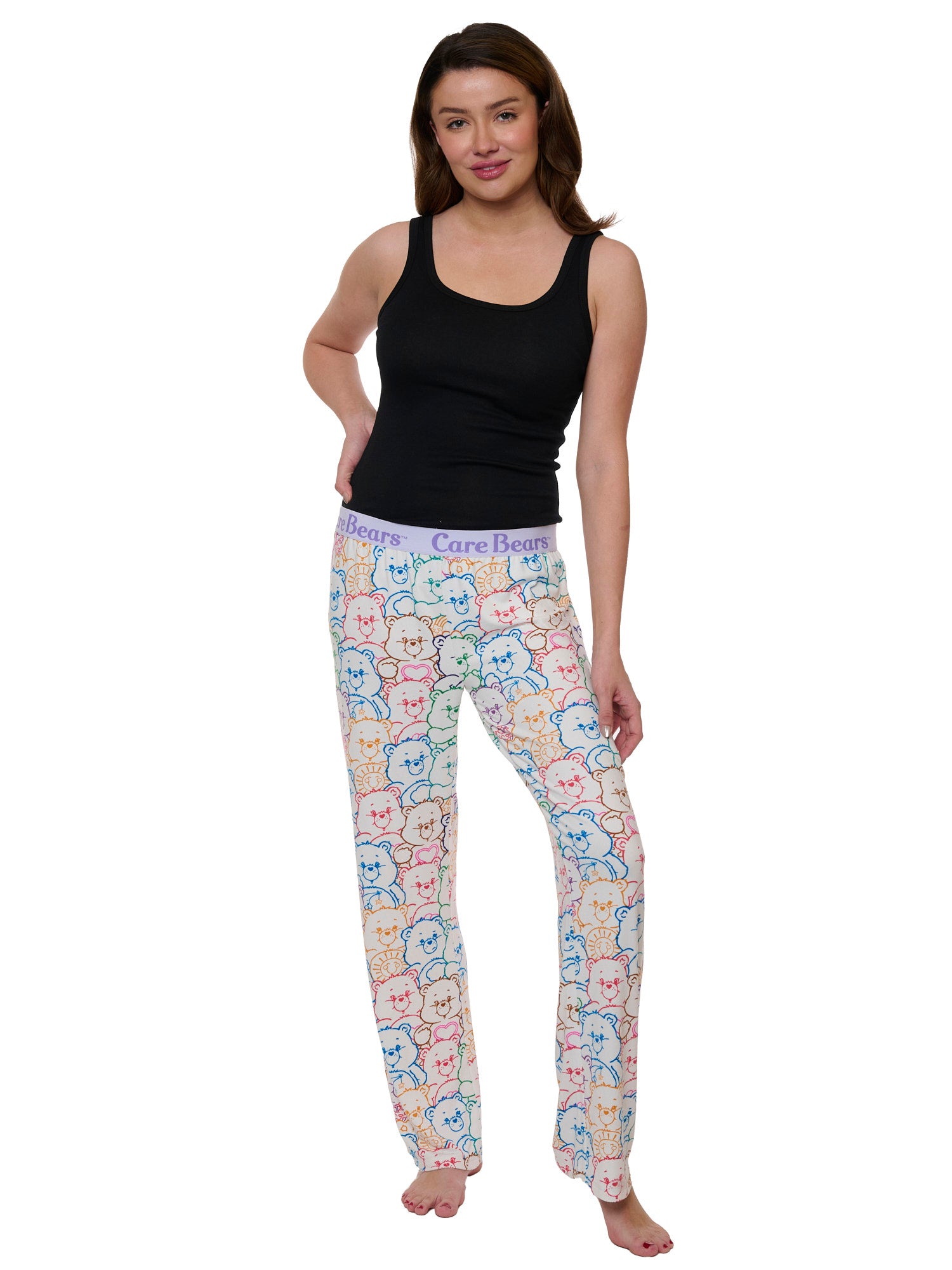 Womens Care Bears Sleep Pants Loungewear Pajama Pants Ultra Soft Elastic Waist